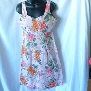 Twyla Blu 90s Dress, beaded, fitted, floral, sleeveless,  back zip